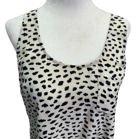 Joie 100% Silk Beige Black Racer Back Camisole Tank Size XS - Picture 4 of 11